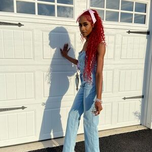 Forever 21 Blue Denim Overalls